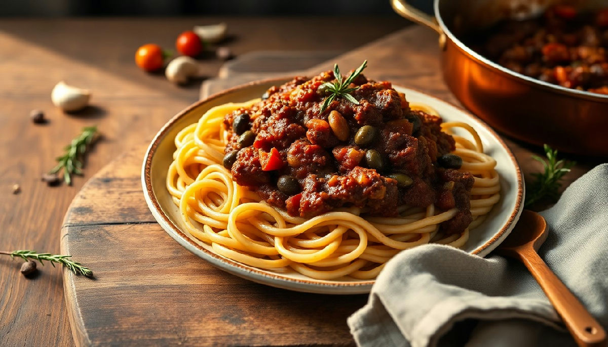 Napolitan Beef Ragu with Pizzoccheri Pasta