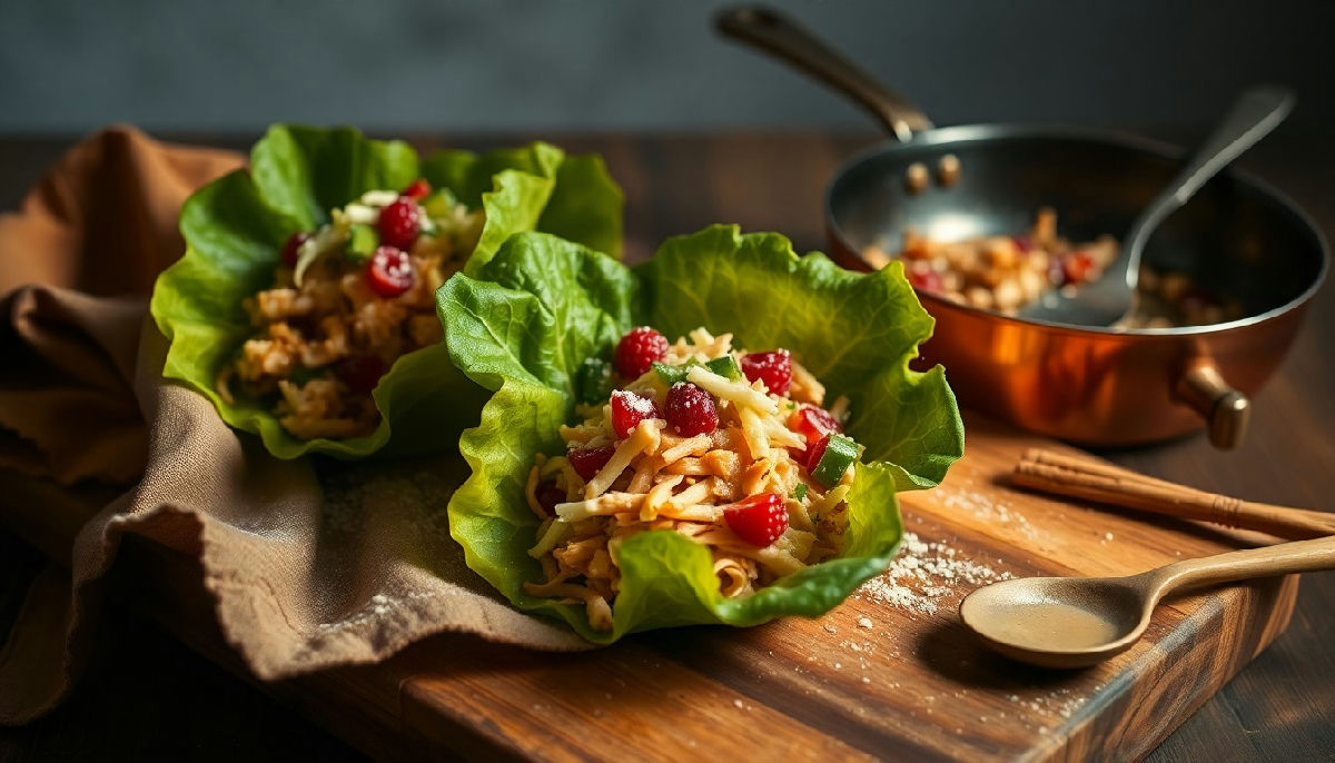 Thai Coconut‑Chicken Lettuce Wraps